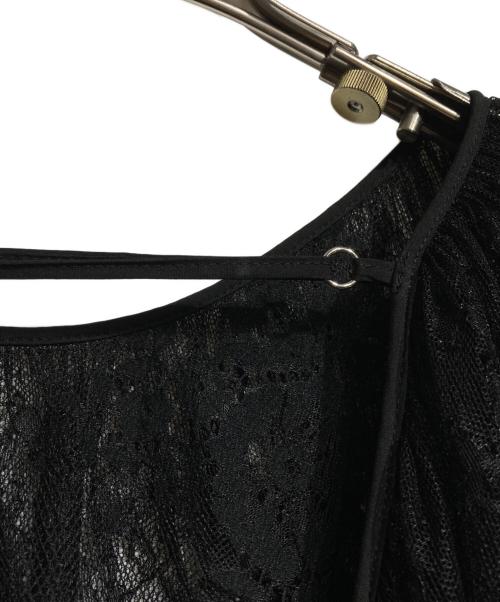 Ameri VINTAGE（アメリヴィンテージ）Ameri VINTAGE (アメリヴィンテージ) 2WAY LACE RAFFLE BLOUSE/レースラッフルブラウス ブラック サイズ:Fの古着・服飾アイテム