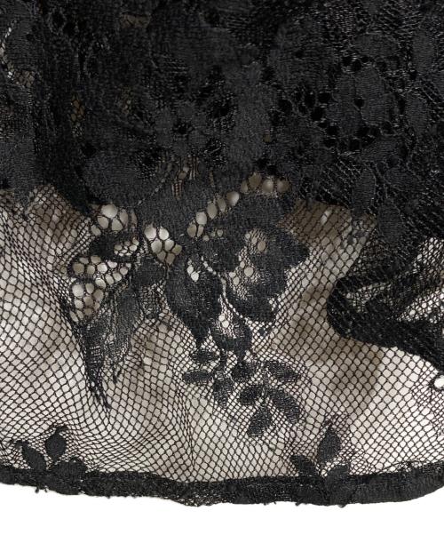Ameri VINTAGE（アメリヴィンテージ）Ameri VINTAGE (アメリヴィンテージ) 2WAY LACE RAFFLE BLOUSE/レースラッフルブラウス ブラック サイズ:Fの古着・服飾アイテム