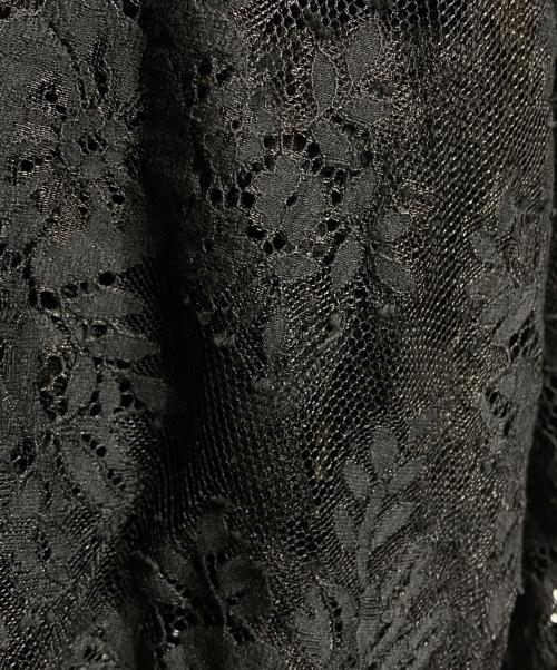 Ameri VINTAGE（アメリヴィンテージ）Ameri VINTAGE (アメリヴィンテージ) 2WAY LACE RAFFLE BLOUSE/レースラッフルブラウス ブラック サイズ:Fの古着・服飾アイテム