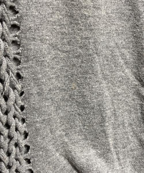 NUMBER (N)INE（ナンバーナイン）NUMBER (N)INE (ナンバーナイン) レース編み込みVネックカットソー グレー サイズ:2の古着・服飾アイテム