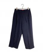 HaaTハート）の古着「レーヨンクロップドパンツ/Rayon cropped pants」｜ネイビー