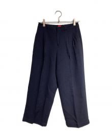 HaaT（ハート）の古着「レーヨンクロップドパンツ/Rayon cropped pants」｜ネイビー