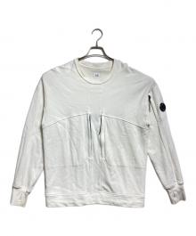 C.P COMPANY（シーピーカンパニー）の古着「Zip Chest Sweatshirt/ジップチェスト・スウェットシャツ」｜ホワイト