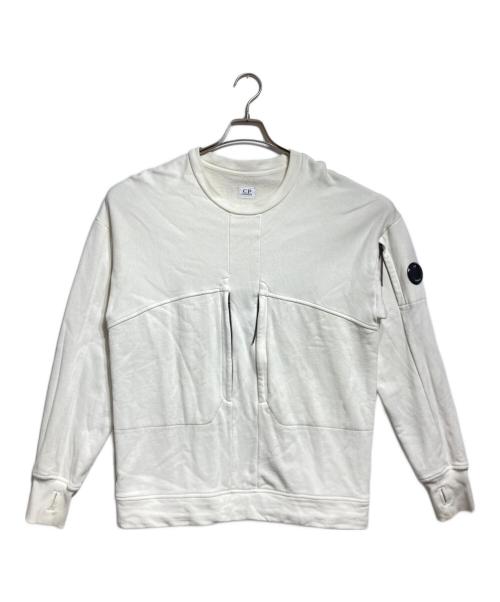 C.P COMPANY（シーピーカンパニー）C.P COMPANY (シーピーカンパニー) Zip Chest Sweatshirt/ジップチェスト・スウェットシャツ ホワイト サイズ:Lの古着・服飾アイテム