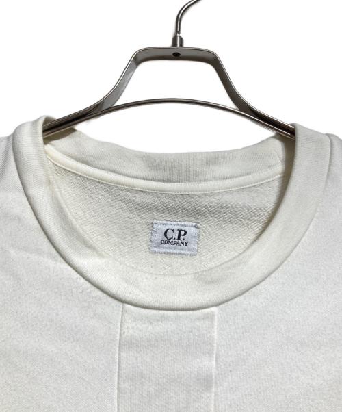 C.P COMPANY（シーピーカンパニー）C.P COMPANY (シーピーカンパニー) Zip Chest Sweatshirt/ジップチェスト・スウェットシャツ ホワイト サイズ:Lの古着・服飾アイテム