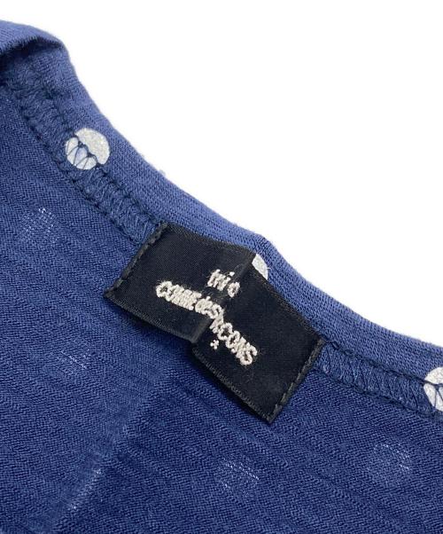 tricot COMME des GARCONS（トリココムデギャルソン）tricot COMME des GARCONS (トリココムデギャルソン) ポルカドットウールTシャツ/Polka dot wool T-shirt ネイビー サイズ:－の古着・服飾アイテム