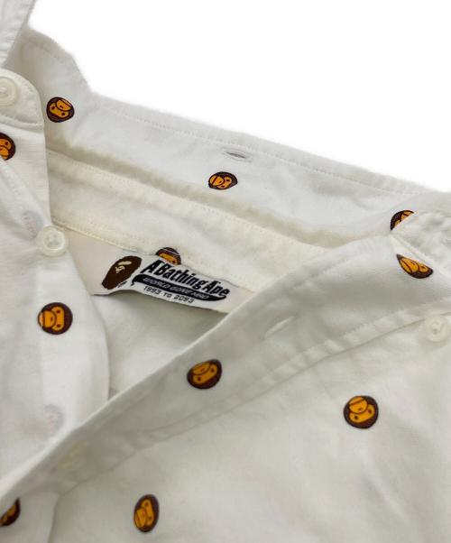 A BATHING APE（アベイシングエイプ）A BATHING APE (アベイシングエイプ) マイロプリント半袖シャツ ホワイト サイズ:Lの古着・服飾アイテム