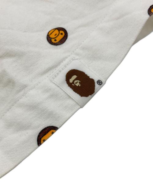 A BATHING APE（アベイシングエイプ）A BATHING APE (アベイシングエイプ) マイロプリント半袖シャツ ホワイト サイズ:Lの古着・服飾アイテム