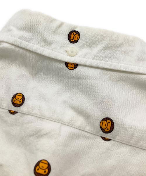 A BATHING APE（アベイシングエイプ）A BATHING APE (アベイシングエイプ) マイロプリント半袖シャツ ホワイト サイズ:Lの古着・服飾アイテム