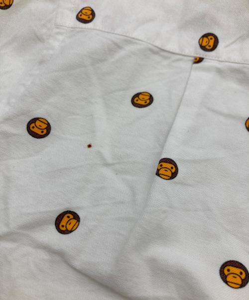 A BATHING APE（アベイシングエイプ）A BATHING APE (アベイシングエイプ) マイロプリント半袖シャツ ホワイト サイズ:Lの古着・服飾アイテム