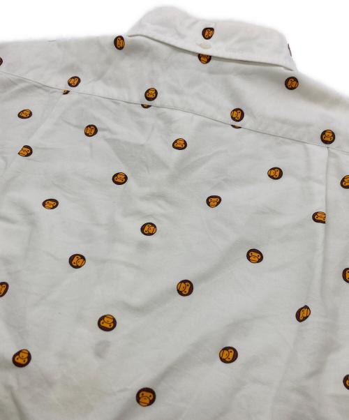 A BATHING APE（アベイシングエイプ）A BATHING APE (アベイシングエイプ) マイロプリント半袖シャツ ホワイト サイズ:Lの古着・服飾アイテム