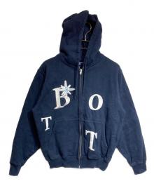 BoTT（ボット）の古着「スキャタードBロゴジップフーディ/Scattered B Logo Zip Hoodie」｜ネイビー