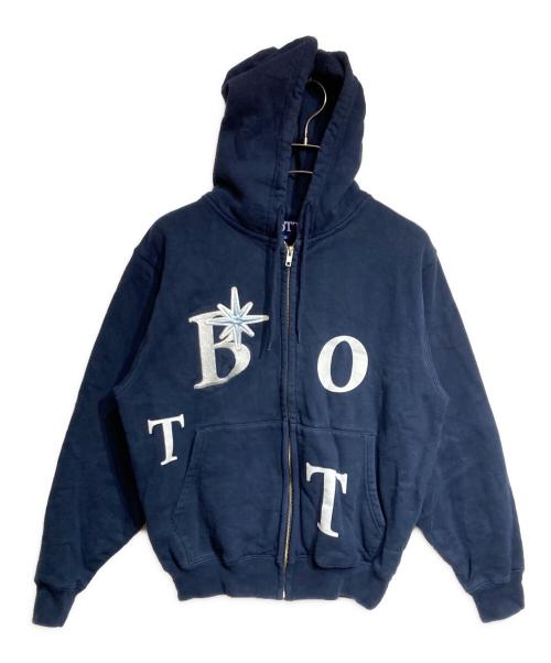 BoTT（ボット）BoTT (ボット) スキャタードBロゴジップフーディ/Scattered B Logo Zip Hoodie ネイビー サイズ:Mの古着・服飾アイテム