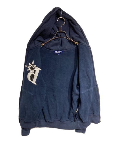 BoTT（ボット）BoTT (ボット) スキャタードBロゴジップフーディ/Scattered B Logo Zip Hoodie ネイビー サイズ:Mの古着・服飾アイテム