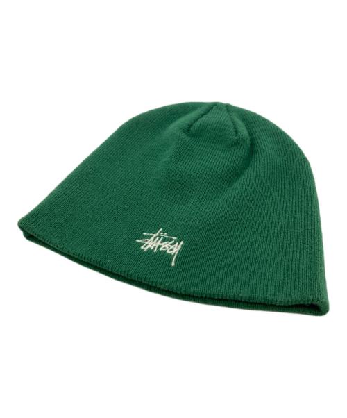 stussy（ステューシー）stussy (ステューシー) Basic Skullcapニットキャップ グリーン サイズ:57cmの古着・服飾アイテム