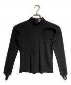 JOHN NHOJジョン）の古着「ホールカットL/S Tee/Hole Cut ロングスリーブT」｜ブラック