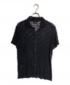 tricot COMME des GARCONSトリココムデギャルソン）の古着「クロシェレースシャツ」｜ブラック
