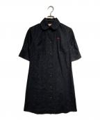 Vivienne Westwood RED LABELヴィヴィアンウエストウッドレッドレーベル）の古着「オーブ刺繍ドットシャツワンピース」｜ブラック