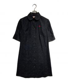 Vivienne Westwood RED LABEL（ヴィヴィアンウエストウッドレッドレーベル）の古着「オーブ刺繍ドットシャツワンピース」｜ブラック