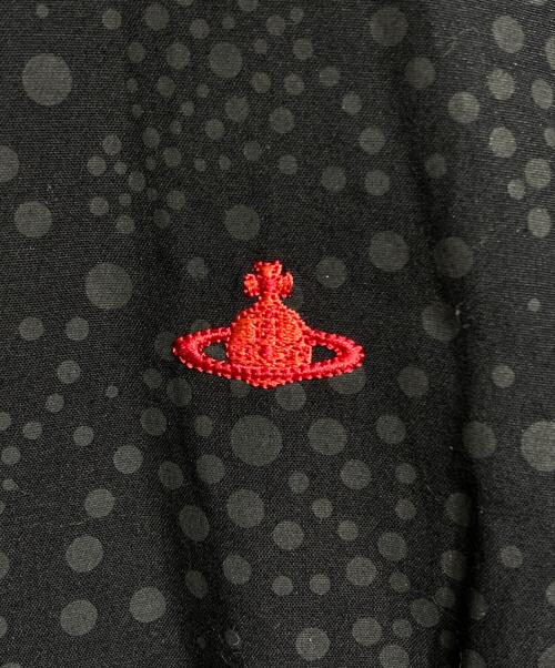 Vivienne Westwood RED LABEL（ヴィヴィアンウエストウッドレッドレーベル）Vivienne Westwood RED LABEL (ヴィヴィアンウエストウッドレッドレーベル) オーブ刺繍ドットシャツワンピース ブラック サイズ:1の古着・服飾アイテム