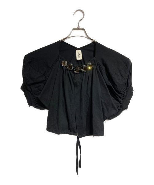 TAO COMME des GARCONS（タオ コムデギャルソン）TAO COMME des GARCONS (タオ コムデギャルソン) ドルマンスリーブビジューカットソー/(Dolman sleeveBejeweledT-shirt  ブラック サイズ:Freeの古着・服飾アイテム