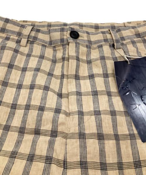 SUNSEA（サンシー）SUNSEA (サンシー) GENTLE BREEZE CHECK WIDE PANTS/ジェントルブリーズ チェック ワイドパンツ ベージュ サイズ:3の古着・服飾アイテム