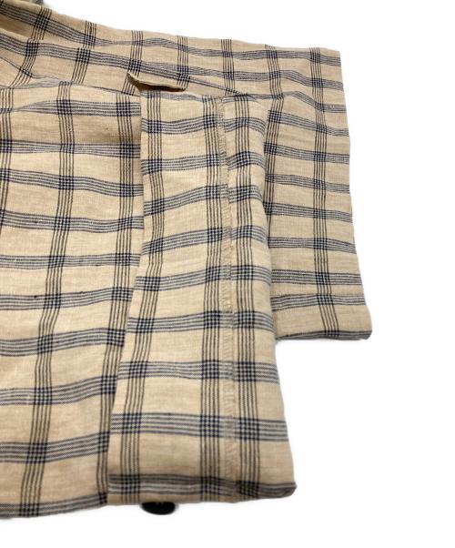 SUNSEA（サンシー）SUNSEA (サンシー) GENTLE BREEZE CHECK WIDE PANTS/ジェントルブリーズ チェック ワイドパンツ ベージュ サイズ:3の古着・服飾アイテム