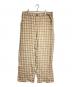 SUNSEA（サンシー）の古着「GENTLE BREEZE CHECK WIDE PANTS/ジェントルブリーズ チェック ワイドパンツ」｜ベージュ