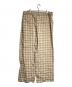 SUNSEA (サンシー) GENTLE BREEZE CHECK WIDE PANTS/ジェントルブリーズ チェック ワイドパンツ ベージュ サイズ:3：12000円