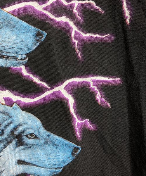 TOURCHAMP（ツアーチャンプ）TOURCHAMP (ツアーチャンプ) サンダー×ウルフTee/Thunder x Wolf Tee ブラック サイズ:XLの古着・服飾アイテム