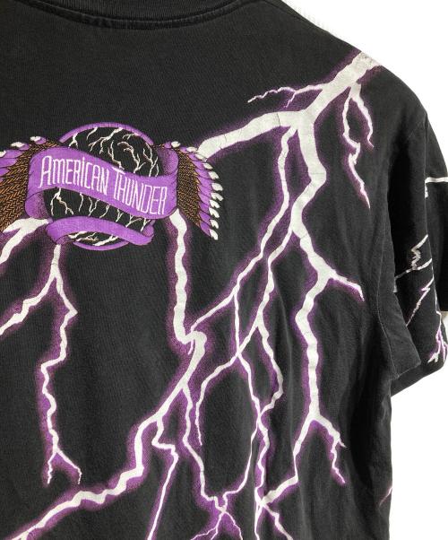 TOURCHAMP（ツアーチャンプ）TOURCHAMP (ツアーチャンプ) サンダー×ウルフTee/Thunder x Wolf Tee ブラック サイズ:XLの古着・服飾アイテム