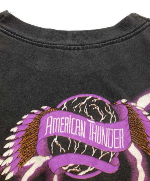 TOURCHAMP（ツアーチャンプ）TOURCHAMP (ツアーチャンプ) サンダー×ウルフTee/Thunder x Wolf Tee ブラック サイズ:XLの古着・服飾アイテム