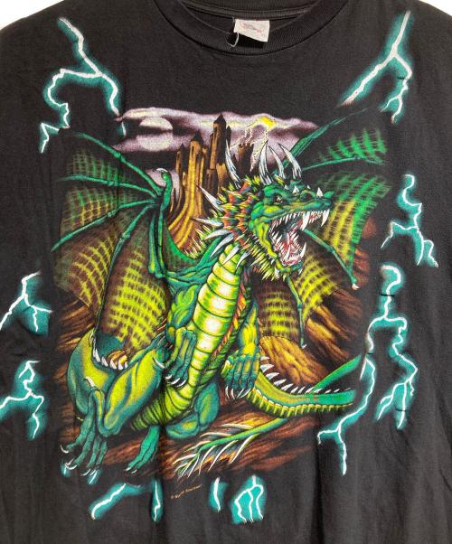 Capbbean Dream（カプビアン ドリーム）Capbbean Dream (カプビアン ドリーム) サンダー×ドラゴンTee/Thunder x Dragon Tee ブラック サイズ:XLの古着・服飾アイテム