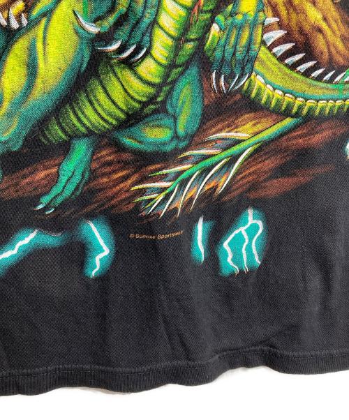 Capbbean Dream（カプビアン ドリーム）Capbbean Dream (カプビアン ドリーム) サンダー×ドラゴンTee/Thunder x Dragon Tee ブラック サイズ:XLの古着・服飾アイテム