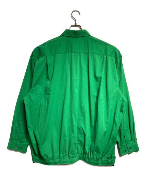 TIGHTBOOTH PRODUCTION（タイトブースプロダクション）TIGHTBOOTH PRODUCTION (タイトブースプロダクション) PLEATS SHIRT JKT/プリーツシャツジャケット グリーン サイズ:XLの古着・服飾アイテム