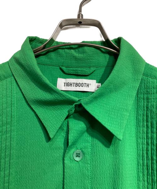 TIGHTBOOTH PRODUCTION（タイトブースプロダクション）TIGHTBOOTH PRODUCTION (タイトブースプロダクション) PLEATS SHIRT JKT/プリーツシャツジャケット グリーン サイズ:XLの古着・服飾アイテム