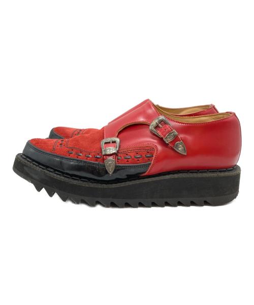 JOHN LAWRENCE SULLIVAN（ジョン ローレンス サリバン）JOHN LAWRENCE SULLIVAN (ジョン ローレンス サリバン) GEORGE COX (ジョージコックス) モンクストラップシューズ/Monk strap shoes レッド サイズ:7の古着・服飾アイテム