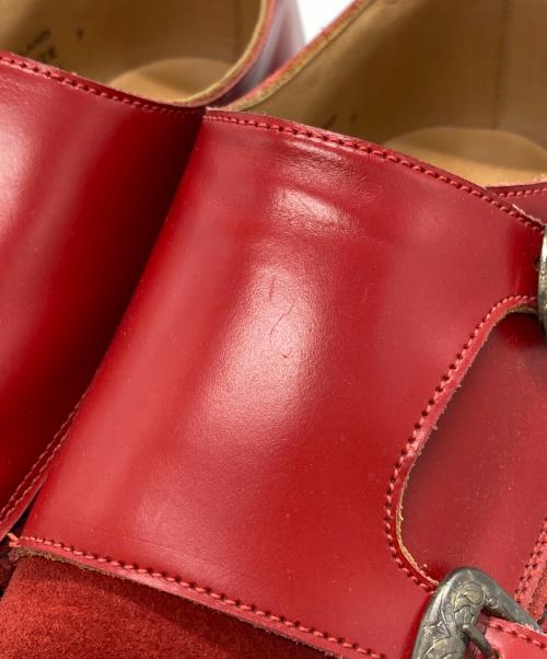 JOHN LAWRENCE SULLIVAN（ジョン ローレンス サリバン）JOHN LAWRENCE SULLIVAN (ジョン ローレンス サリバン) GEORGE COX (ジョージコックス) モンクストラップシューズ/Monk strap shoes レッド サイズ:7の古着・服飾アイテム