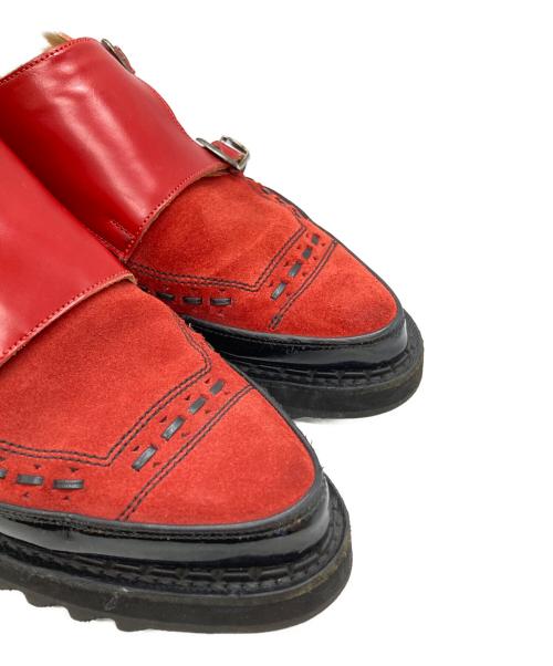 JOHN LAWRENCE SULLIVAN（ジョン ローレンス サリバン）JOHN LAWRENCE SULLIVAN (ジョン ローレンス サリバン) GEORGE COX (ジョージコックス) モンクストラップシューズ/Monk strap shoes レッド サイズ:7の古着・服飾アイテム