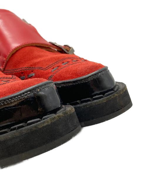 JOHN LAWRENCE SULLIVAN（ジョン ローレンス サリバン）JOHN LAWRENCE SULLIVAN (ジョン ローレンス サリバン) GEORGE COX (ジョージコックス) モンクストラップシューズ/Monk strap shoes レッド サイズ:7の古着・服飾アイテム