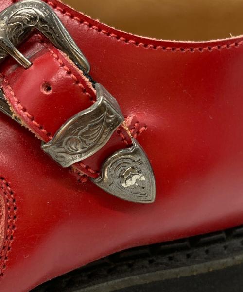JOHN LAWRENCE SULLIVAN（ジョン ローレンス サリバン）JOHN LAWRENCE SULLIVAN (ジョン ローレンス サリバン) GEORGE COX (ジョージコックス) モンクストラップシューズ/Monk strap shoes レッド サイズ:7の古着・服飾アイテム