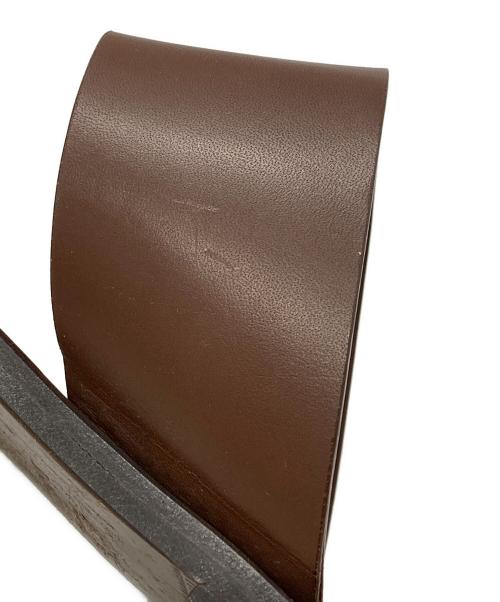 CELINE（セリーヌ）CELINE (セリーヌ) レザースライドサンダル/Leather slide sandals ブラウン サイズ:43の古着・服飾アイテム