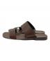 CELINE (セリーヌ) レザースライドサンダル/Leather slide sandals ブラウン サイズ:43：30000円
