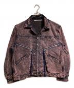 Tammeタム）の古着「DENIM MK3 JACKET」｜ブラック×ピンク