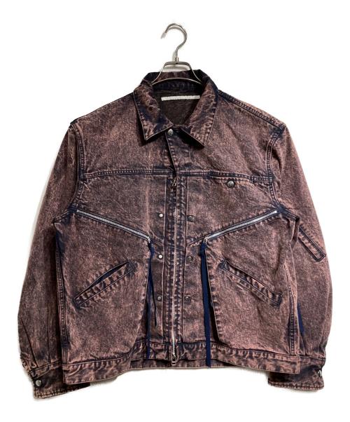 Tamme（タム）Tamme (タム) DENIM MK3 JACKET ブラック×ピンク サイズ:SIZE 3の古着・服飾アイテム