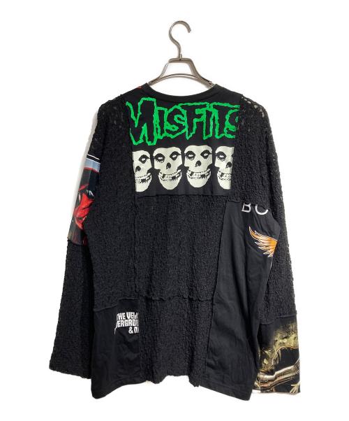 KIDILL（キディル）KIDILL (キディル) LACE LONG SLEEVE T-SHIRT / レース長袖Tシャツ ブラック サイズ:Freeの古着・服飾アイテム