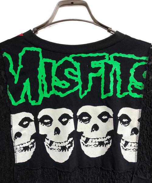 KIDILL（キディル）KIDILL (キディル) LACE LONG SLEEVE T-SHIRT / レース長袖Tシャツ ブラック サイズ:Freeの古着・服飾アイテム