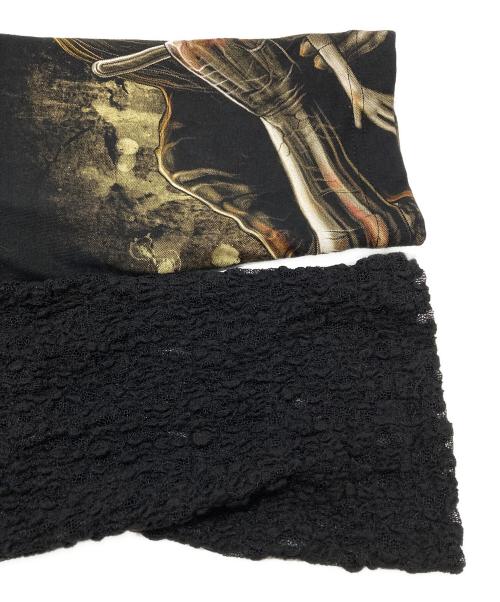 KIDILL（キディル）KIDILL (キディル) LACE LONG SLEEVE T-SHIRT / レース長袖Tシャツ ブラック サイズ:Freeの古着・服飾アイテム