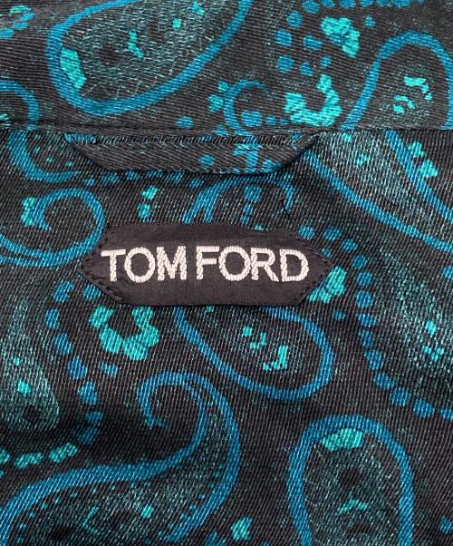 TOM FORD（トムフォード）TOM FORD (トムフォード) シルクペイズリーシャツ ブラック サイズ:52の古着・服飾アイテム