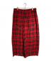 KIDILL（キディル）の古着「マドラスチェックレーヨンジップパンツ/Madras check rayon zip pants」｜レッド